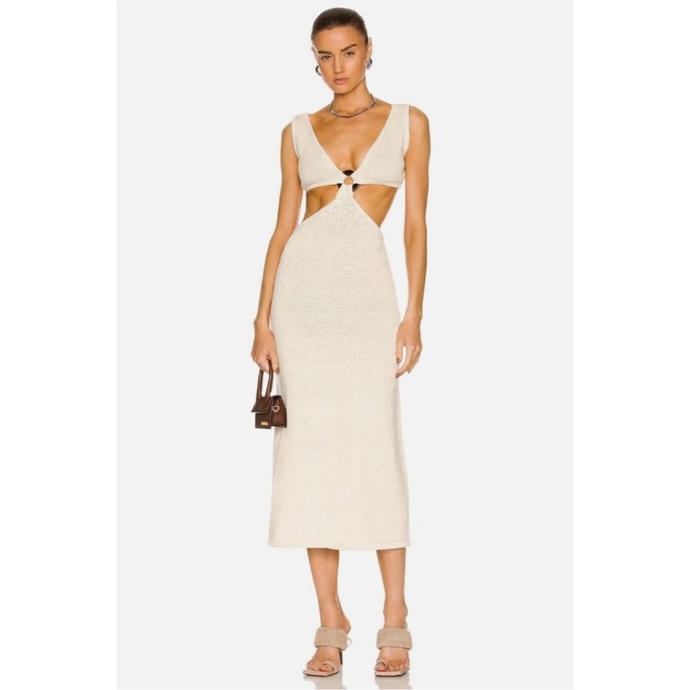 Cult Gaia Cream Cut-Out Dress